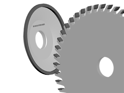 Top grinding of circular saw